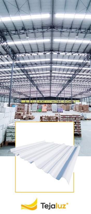 Tejaluz: Laminas traslúcidas onduladas.