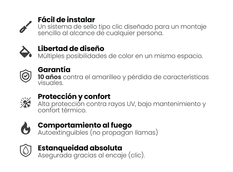 cubiertas en policarbonato.