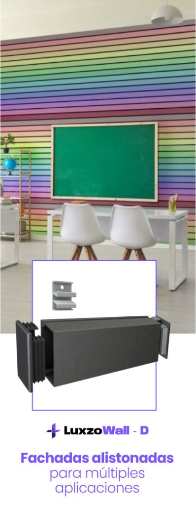 Fachadas alistonadas en policarbonato